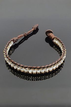 دستبند جواهر سفید زنانه سنگ طبیعی Seven Art Jewelry - کد 307971000