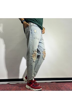 شلوار جین متالیک مردانه پاچه تنگ higo - کد 822331241