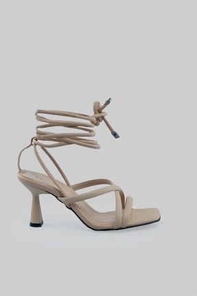 کفش پاشنه بلند کلاسیک بژ زنانه چرم مصنوعی sovrana - کد 257529123