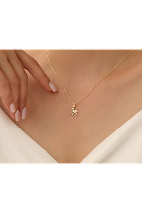 گردنبند نقره طلائی زنانه 925 عیار Gümüşistan - کد 861938611