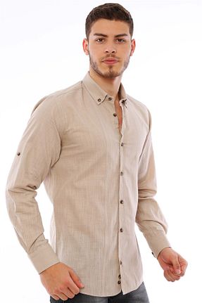 پیراهن بژ مردانه رگولار Dewberry - کد 100299469