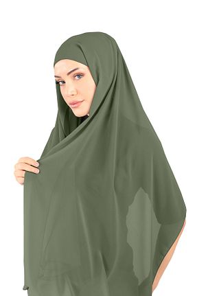 روسری خاکی شیفون Ecardin - کد 861951231