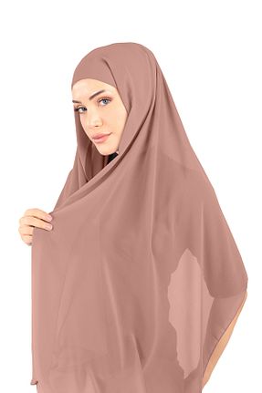 روسری زرشکی شیفون Ecardin - کد 861951204