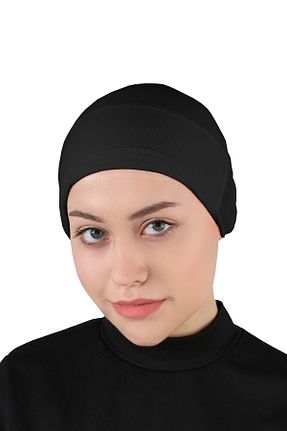 کلاه شنای حجاب مشکی زنانه Ecardin - کد 861950929