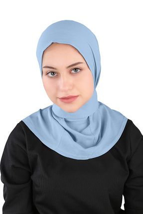روسری آبی ساده Ecardin - کد 861950971