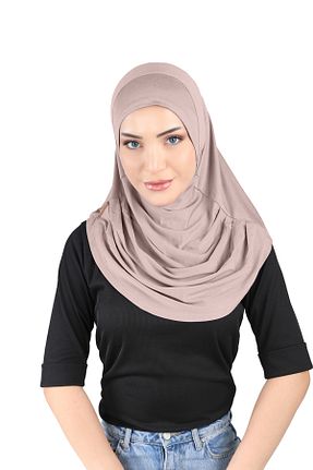روسری طوسی پنبه ای Ecardin - کد 861951274