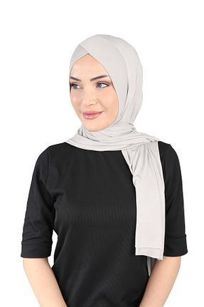 روسری طوسی پلی استر Ecardin - کد 861951168