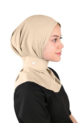 روسری بژ ساده Ecardin - کد 861951079