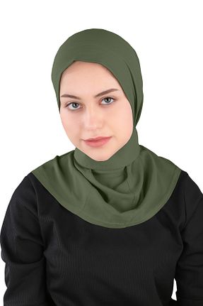 روسری خاکی ساده Ecardin - کد 861950953