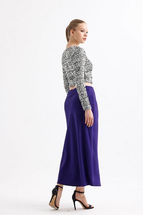 دامن حجاب سرمه ای زنانه کمر کش دار Sense - کد 861949200
