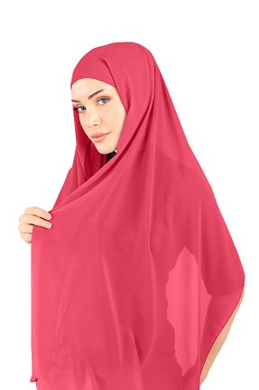 روسری صورتی شیفون Ecardin - کد 861951837