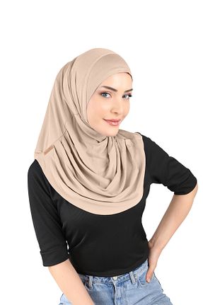 روسری سرمه ای پنبه ای Ecardin - کد 861951284