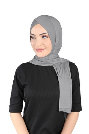 روسری طوسی پلی استر Ecardin - کد 861951113