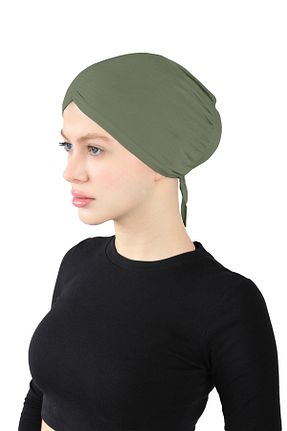 کلاه شنای حجاب خاکی زنانه Ecardin - کد 861951558