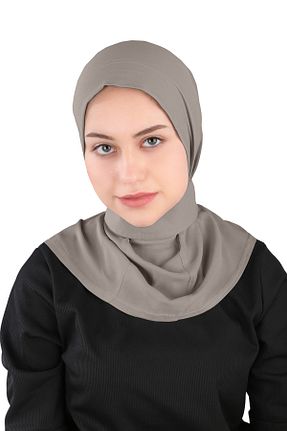 روسری طوسی ساده Ecardin - کد 861951124
