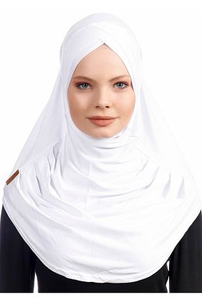 روسری سفید پنبه ای Ecardin - کد 861951090