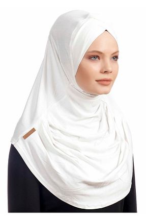 روسری بژ پنبه ای Ecardin - کد 861951660