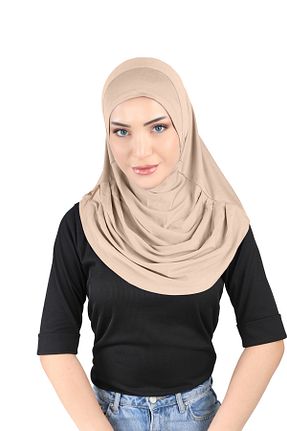 روسری سرمه ای پنبه ای Ecardin - کد 861951284