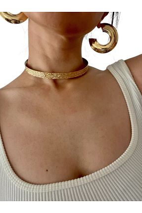 گردنبند جواهر طلائی زنانه فلزی Hoop jewelery - کد 861947971