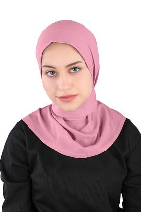 روسری صورتی ساده Ecardin - کد 861951555