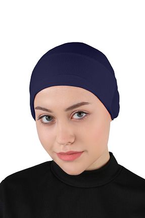 کلاه شنای حجاب سرمه ای زنانه Ecardin - کد 861951105