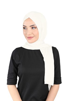 روسری بژ پلی استر Ecardin - کد 861951098