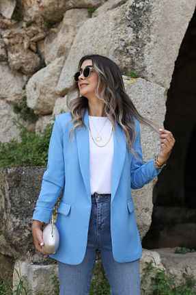 کت بلیزر آبی زنانه پارچه bytugcekaya - کد 782392130