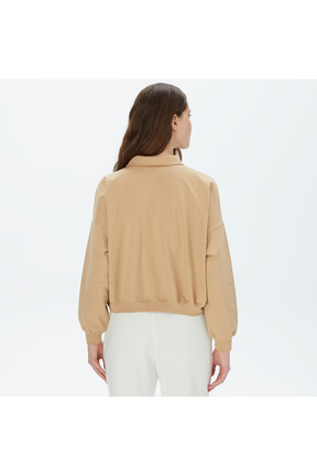 سوئیشرت بژ زنانه ساده Nautica - کد 792448727