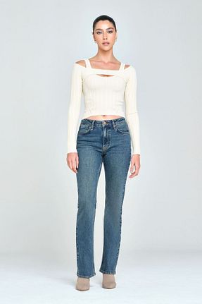 شلوار جین آبی زنانه پاچه ساده Pantamo Jeans - کد 861962275