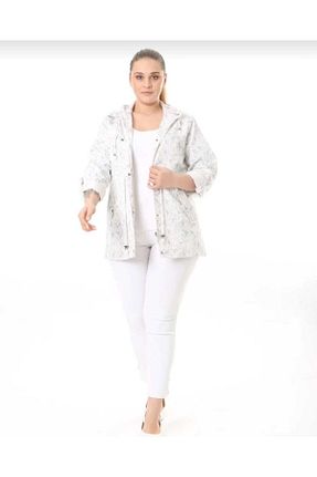 ترنچکت سایز بزرگ سفید زنانه پلی استر CAFCAF - کد 861964011