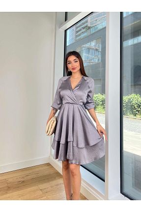 لباس طوسی زنانه بافتنی modaçelikler - کد 835433299