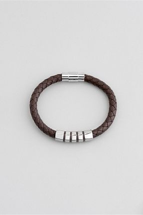 دستبند استیل (فولاد) قهوه ای مردانه استیل (فولاد) Stylesteel - کد 861967112