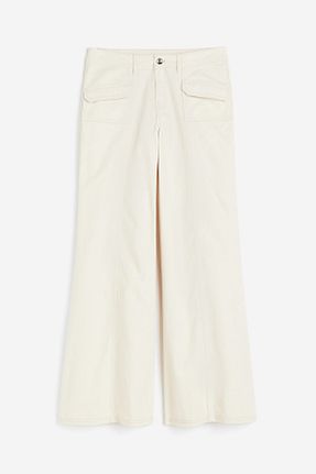 شلوار بژ زنانه پنبه ای H&M - کد 861969264