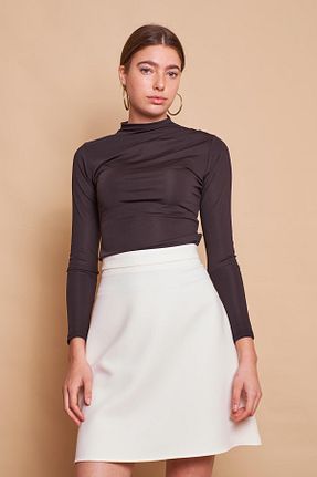 دامن بژ زنانه پنبه ای Jument - کد 782363657