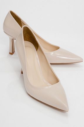 کفش استایلیتو بژ پاشنه نازک luvishoes - کد 861970614