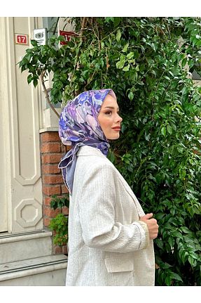 روسری بنفش پنبه ای İpekhan - کد 768010153