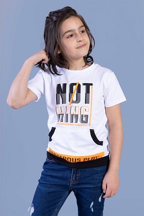 تیشرت سفید بچه گانه یقه دوچرخه Toontoy - کد 98836912