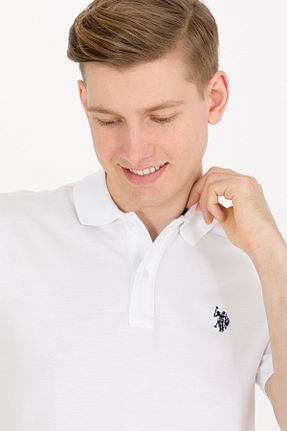 پولوشرت سفید مردانه %100 پنبه U.S. Polo Assn. - کد 839164587