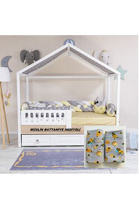 روکش بالش کودک و نوزاد زرد پنبه ای Mini Baby - کد 280991722