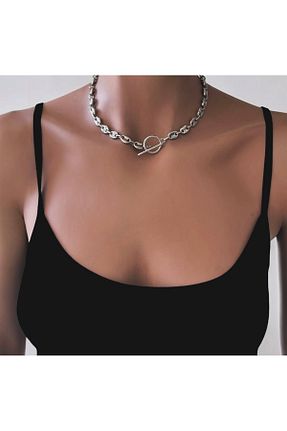 گردنبند استیل ( فولاد ) طلائی زنانه استیل ضد زنگ neslyaccessories - کد 839232186