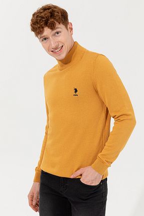 پلیور زرد مردانه ساده U.S. Polo Assn. - کد 767784784