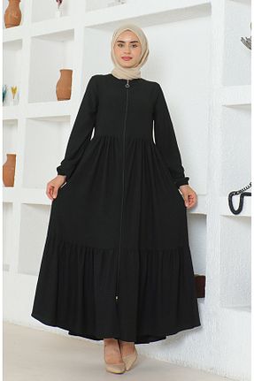 کلاه و ابایا مشکی زنانه پلی استر sefamerve - کد 857830164
