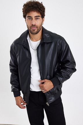 کاپشن مشکی مردانه رگولار MADZEYMODA - کد 862008106