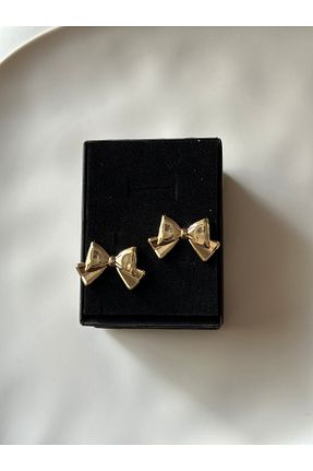 گوشواره استیل (فولاد) طلائی زنانه استیل (فولاد) MİOSAPRİVE - کد 862021782
