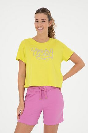 تیشرت سبز زنانه یقه دوچرخه U.S. Polo Assn. - کد 832928314