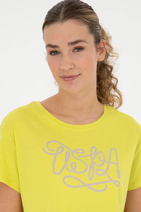 تیشرت سبز زنانه یقه دوچرخه U.S. Polo Assn. - کد 832928314