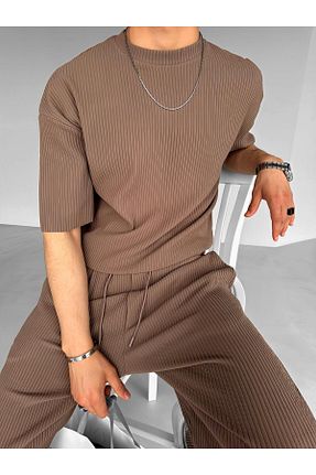 تیشرت قهوه ای مردانه اورسایز ablukaonline - کد 822633679