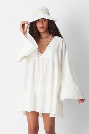 لباس ساحلی نباتی زنانه %100 پنبه C&CITY - کد 830357522