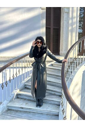 پالتو پشمی مشکی زنانه دو سینه moneta boutique - کد 862074246