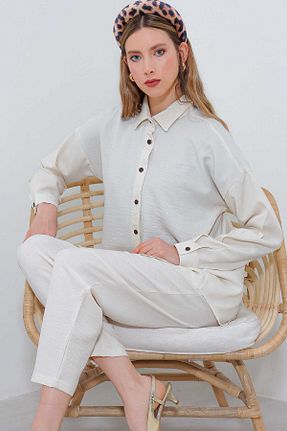 ست بالاتنه و پائین تنه نباتی زنانه بافتنی Zübeyde Sayın - کد 862045620